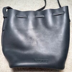 Parker Clay Leather Bucket Bag Black Shoulder Bag Purse‎